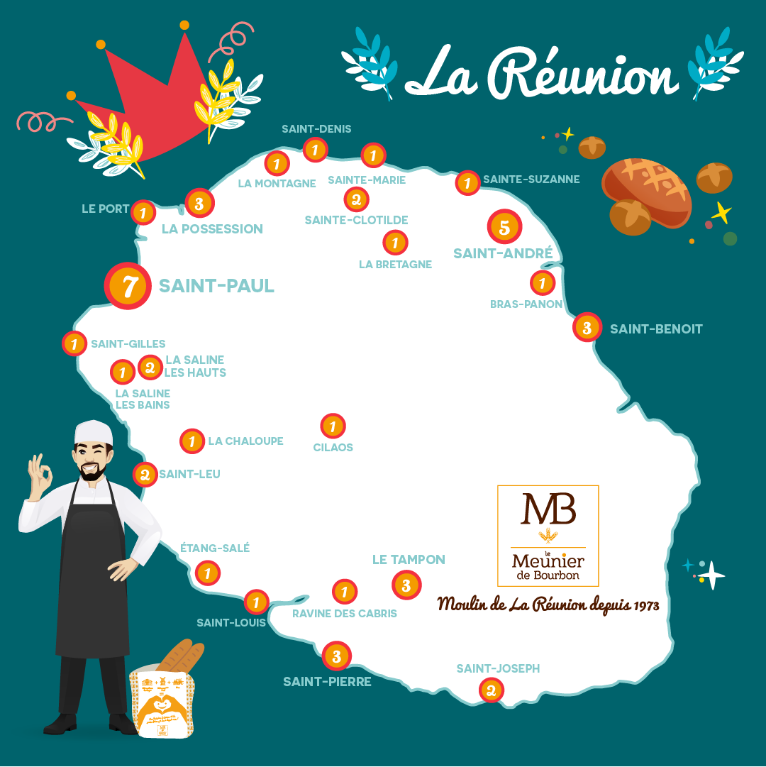 Carte des boulangeries partenaires